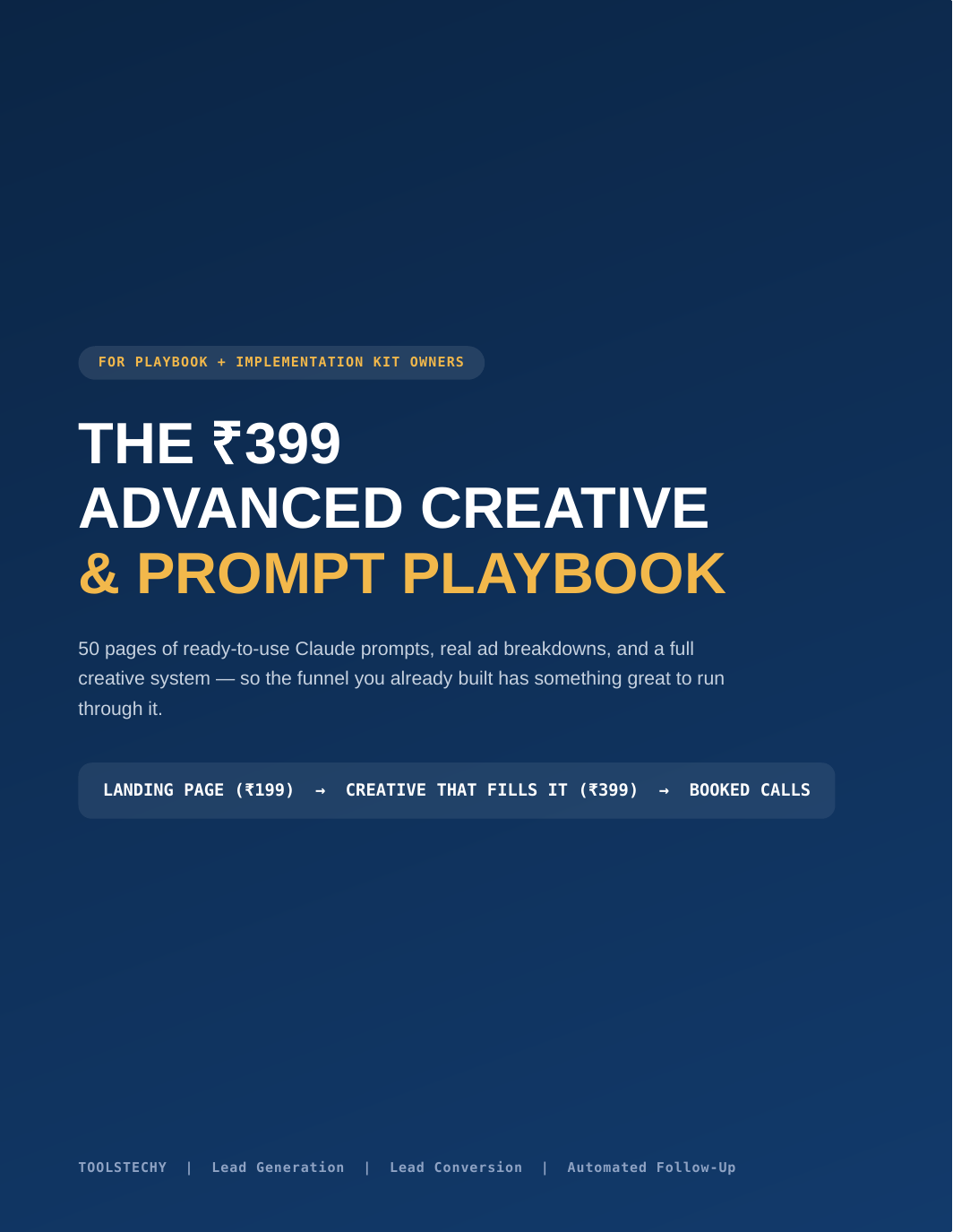 Exact cover of The ₹399 Advanced Creative & Prompt Playbook