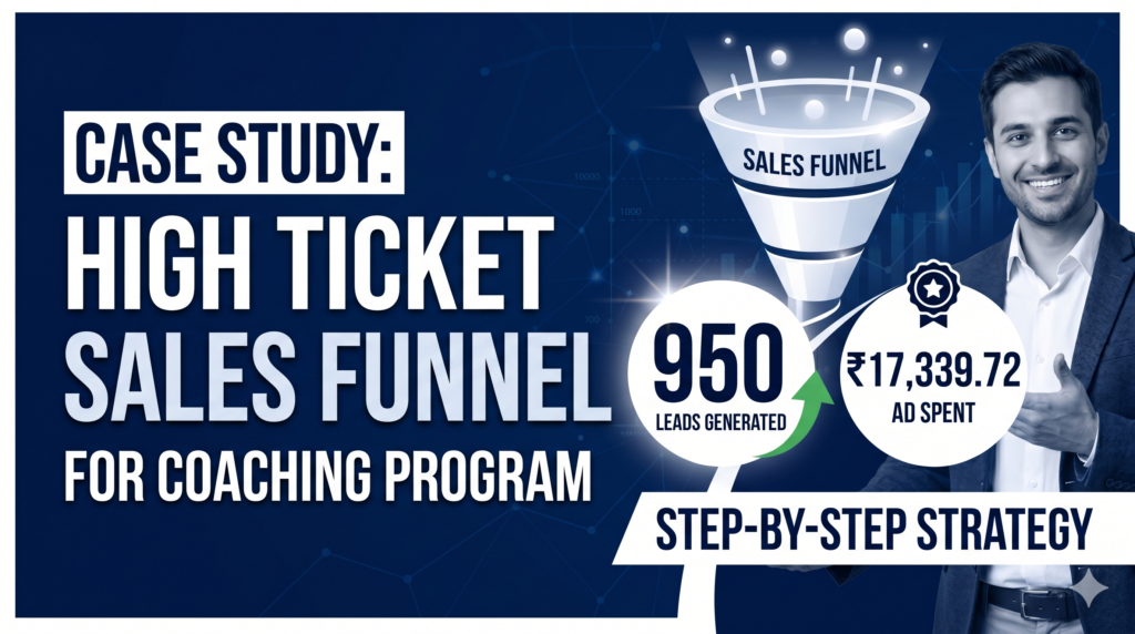 High Ticket Sales Funnel Case Study: 950 Leads for a ₹49,999 Coaching Program